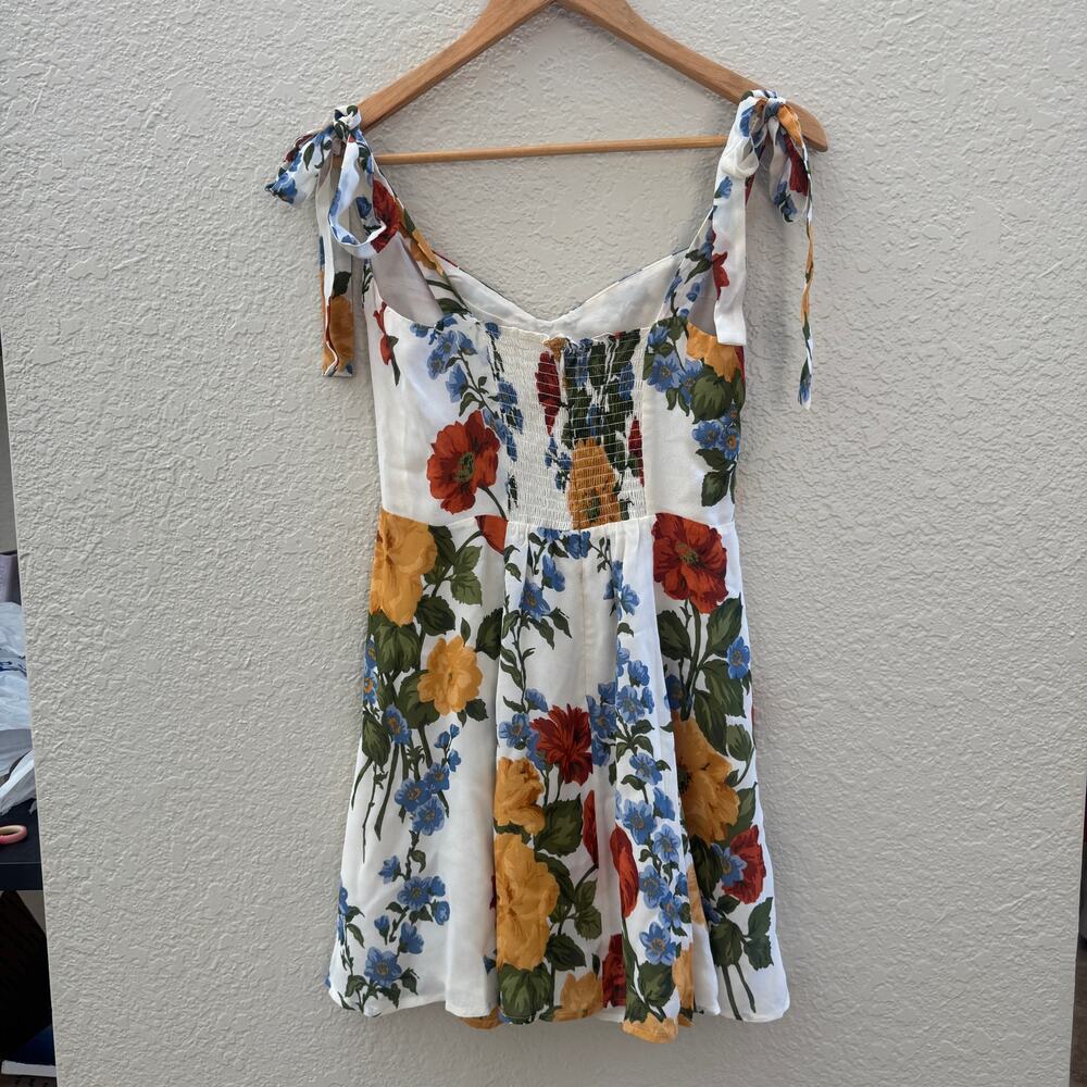 EUC Reformation Niara Floral Mini Dress in Formosa Crepe - Picture 6 of 7